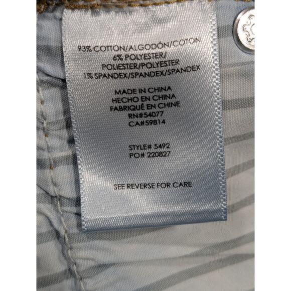 Cabi Jeans Womens 4 (Fits 29x30) Stretch Skinny Stonewash Cinch Carpenter Paint - Picture 11 of 13